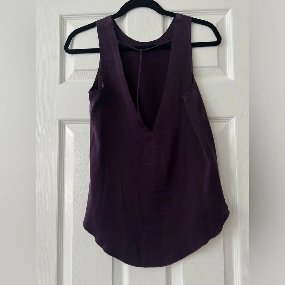 CHASOR PURPLE SILK TOP SIZE XS - Picture 2 of 7
